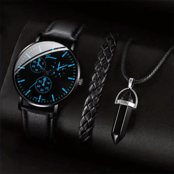 Fashion Quartz Women’s Watch Set with Bracelet and Necklace - Image 2