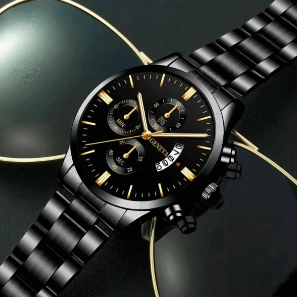 Luxury Men’s Stainless Steel Quartz Calendar Business Watch - Image 3