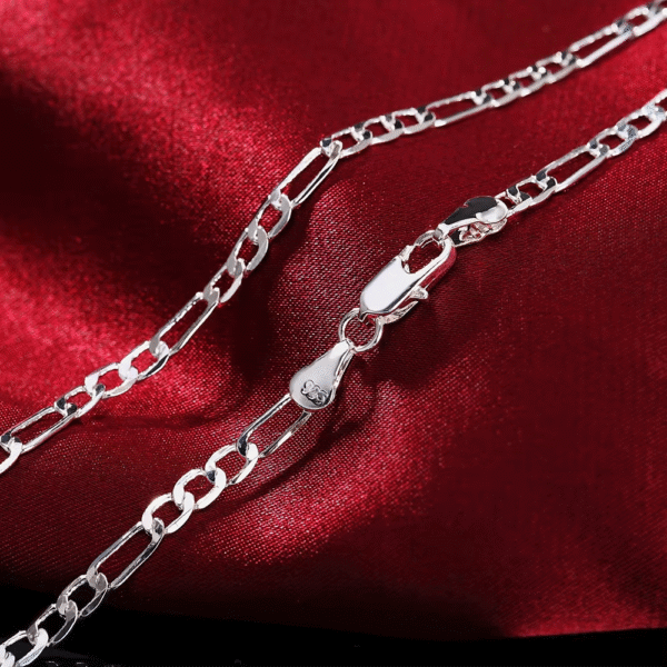 Elegant 925 Sterling Silver Necklace and Bracelet Set - Image 2