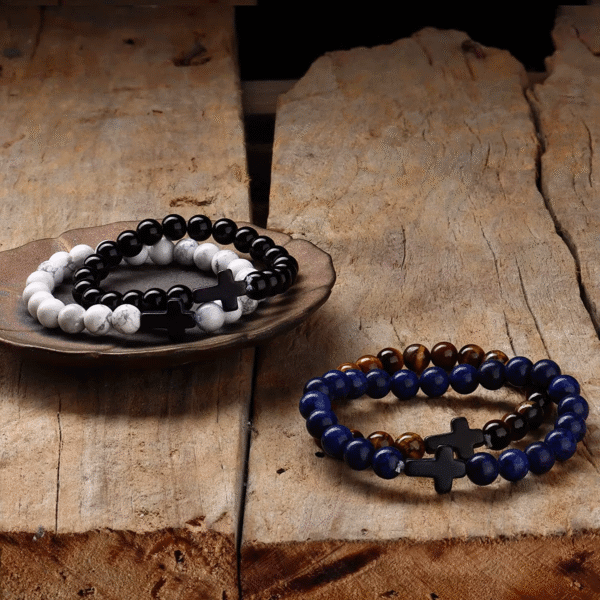 Natural Stone Beaded Bracelet for Men & Women | Couple Jewelry