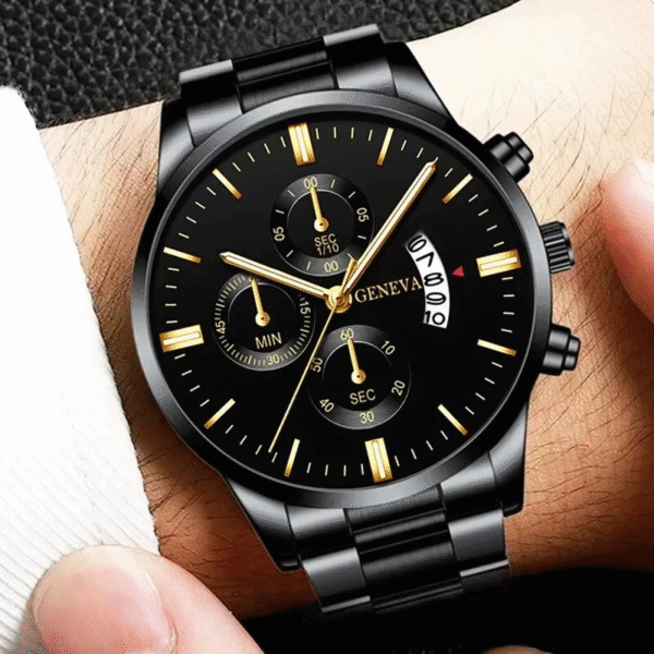 Luxury Men’s Stainless Steel Quartz Calendar Business Watch - Image 2