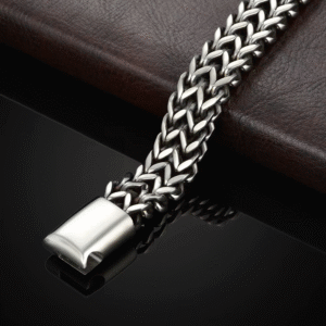 Magnetic Buckle Stainless Steel Bracelet for Men Stylish Design