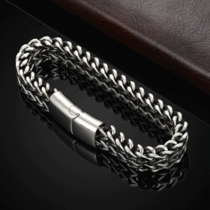 Unisex Stainless Steel Magnetic Buckle Chain Bracelet Fashion Jewelry