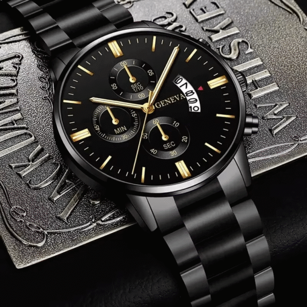 Luxury Men’s Stainless Steel Quartz Calendar Business Watch - Image 4