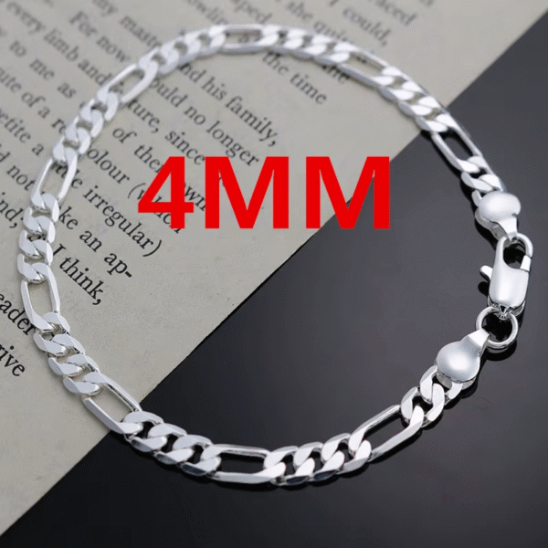Elegant 925 Sterling Silver Necklace and Bracelet Set - Image 4