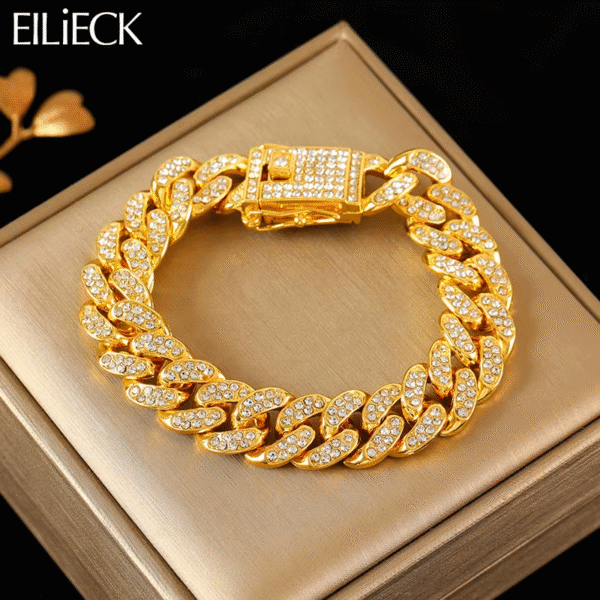 Trendy Stainless Steel Women’s Chain Bracelet with Lobster Clasp