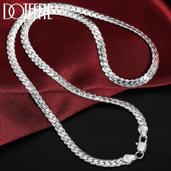 DOTEFFIL 925 Sterling Silver Chain Necklace Bracelet
