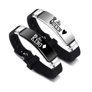 His Queen Her King Couple Silicone Bracelets