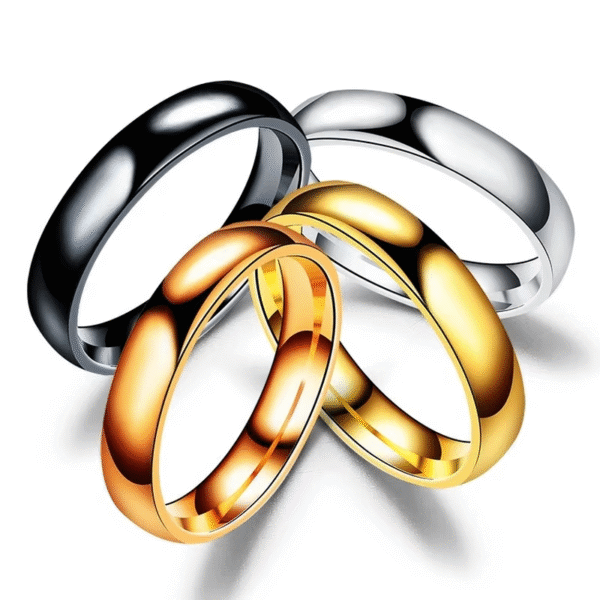 Unisex 6mm Titanium Wedding Ring Stainless Steel - Image 4