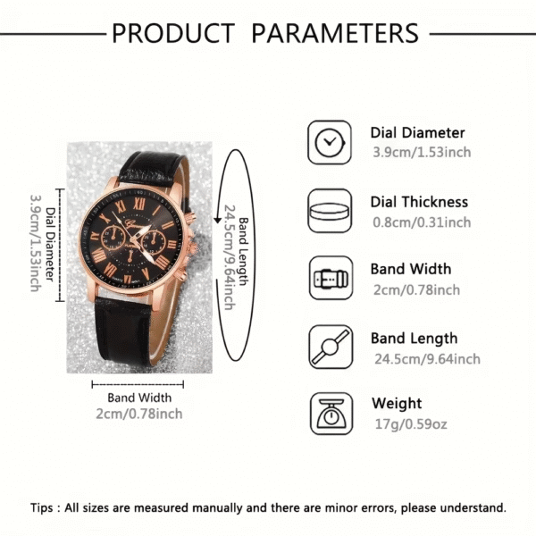 Women’s Fashion Sports Quartz Watch Set 3-Piece - Image 3