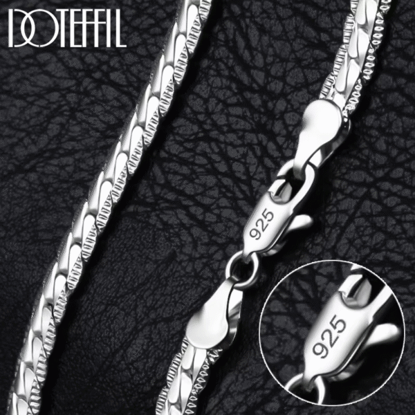 DOTEFFIL 925 Sterling Silver Chain Necklace Bracelet - Image 4