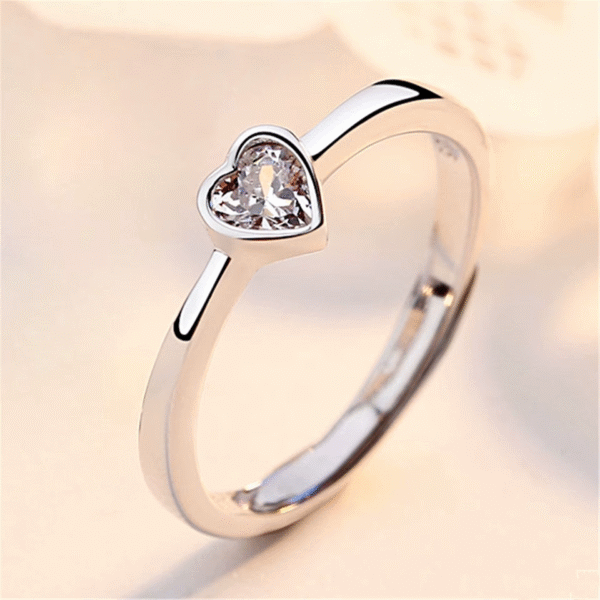 Couple Zircon Heart Rings Endless Love Jewelry Set - Image 4