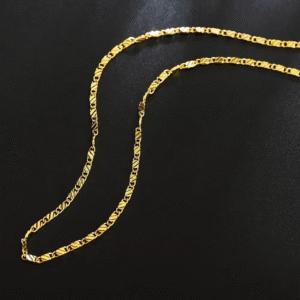 18k gold flat chain necklace